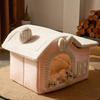 1 Classic Cute Indoor Cat Bed Cat House,Easy To Assemble,Easy To Clean,Sturdy Durable,Suitable for Kitty and Large Cats 15lbs