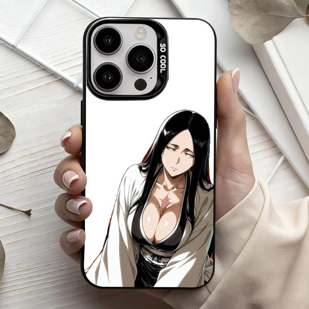 Чехол для телефона R-Retsu Unohana B-Bleachs для iPhone17,16,15,14,13,12,11 Plus,Pro Max Черный Конфетный серебристый чехол для телефона