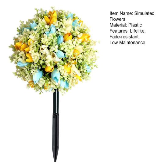 Искусственный цветочный шар с шипом, реалистичные искусственные розы, устойчивые к погодным условиям, искусственные цветы роз