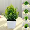 Artificial Potted Green Plants Home Office Table Centerpiece Wedding Party Plastic Faux Greenery Bonsai Indoor Outdoor Desktop