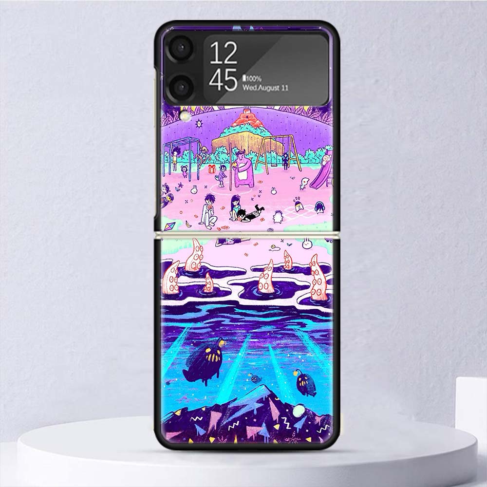 Игровой чехол O-Omori Мультяшный противоударный чехол для Samsung Galaxy Z Flip 7 6 5 4 3 5G Чехол для телефона Z Flip3 Flip4 Flip5 Flip6 Flip7