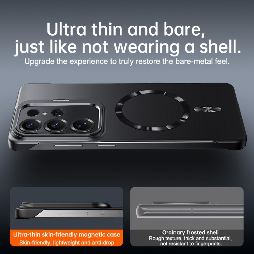 For Samsung S25 S25+S25E  S25Ultra Magnetic wireless charging phone case Bracket frameless Mobile cover  Shockproof Bumper Funda