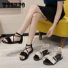 Roman Sandals Women's Flat Straps All-match Student Korean Casual Fashion Beach Shoes