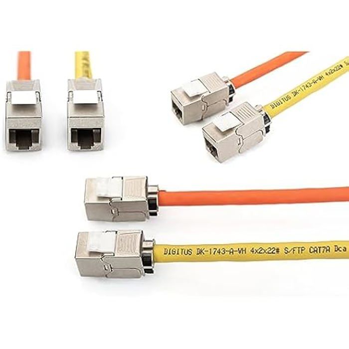 Module Keystone Cat-6A - DIGITUS - 8 pièces - Blindé - 10GBase-T - Montage sans Outils