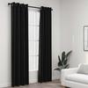 VidaXL Blackout Curtains Linen Look 2 Pcs Anthracite 140x225 Cm