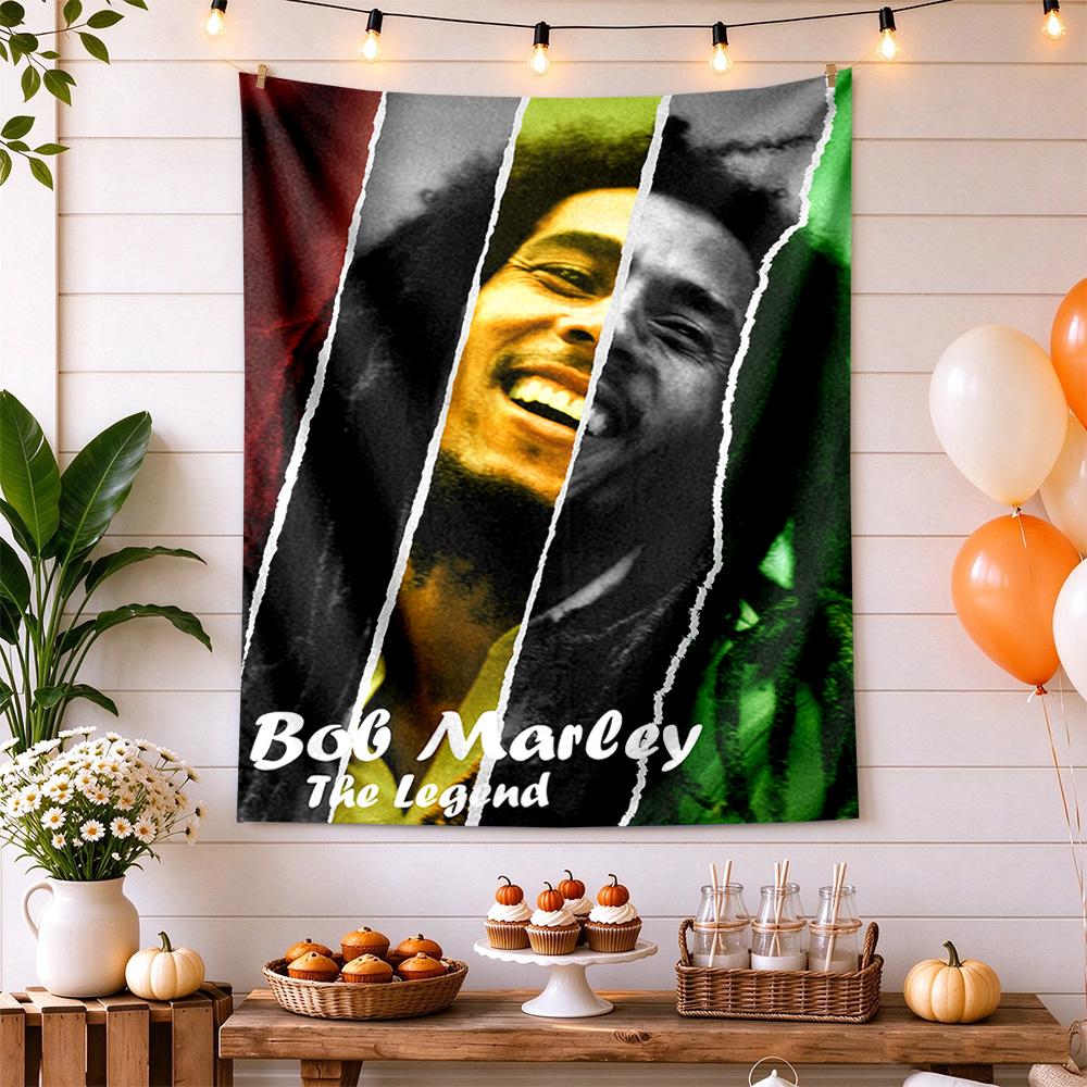 Bob Marley Vintage Tapestry Psychedelic Art Perfect for Balcony Reading Corner Dorm Wall Indoor Boho Decor Perfect Gift for Dorm Roommate