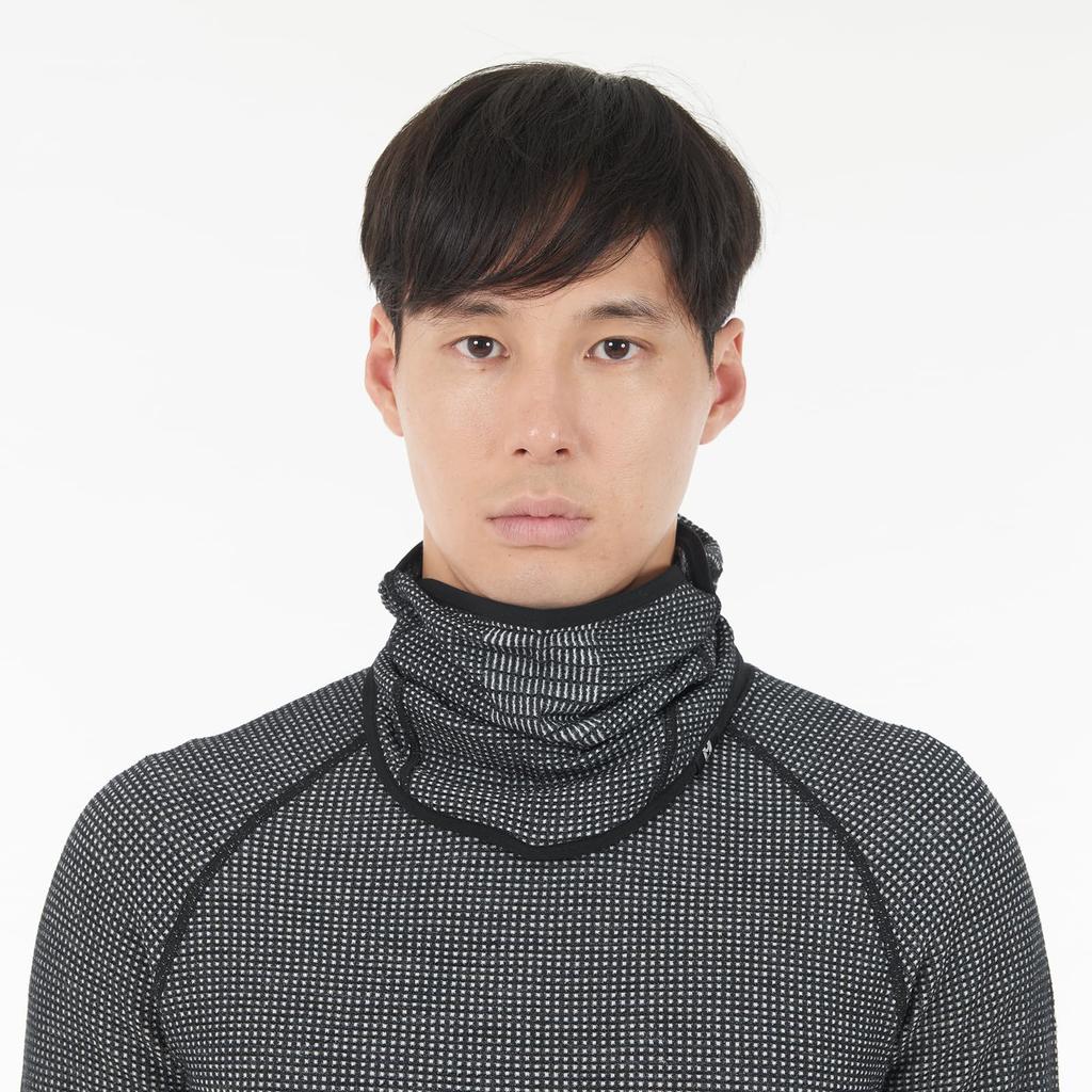 Millet Waffle Wool Fleece Face Heather Gray Model MIV01996 Men's Mask, (New Logo),