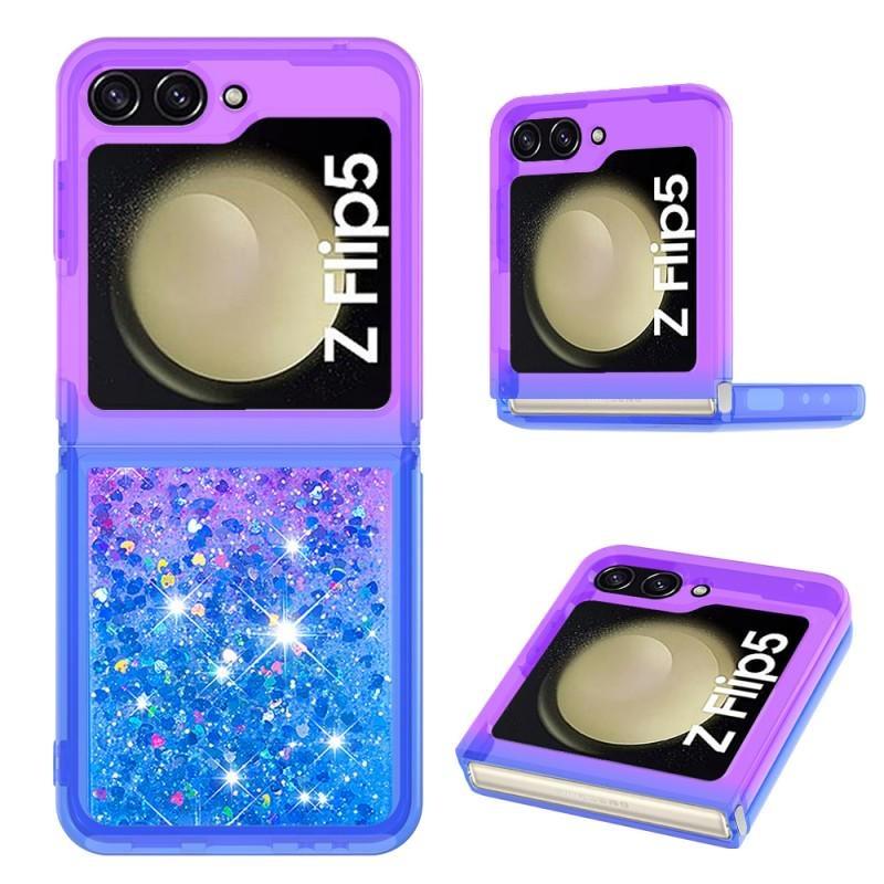 Блестящий блестящий градиентный жидкий зыбучий песок чехол для Samsung Galaxy Z Flip 5, мягкий чехол из ТПУ с защитой от падения для Samsung Galaxy Z Flip 4 3, защитный чехол