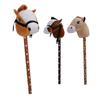 Stick Horse Plush with Neighing Galloping Sounds Pony Horseback Riding Game Stuffed Stick Horse Anim