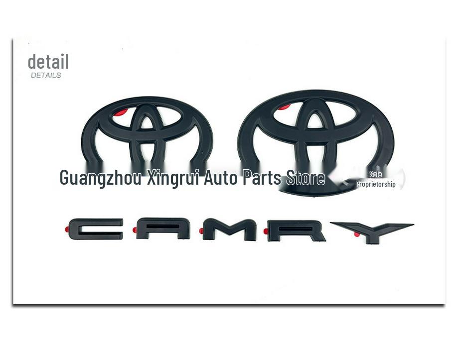 Наклейка-эмблема 'Черный Воин' для Toyota Camry 9-го поколения: Крутая и спортивная персонализация