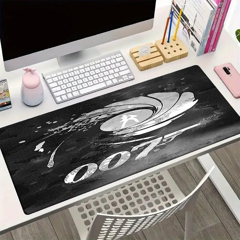 007 James Bond Theme Mouse Pad, Non Slip Rubber Base, Multifunctional Office & Home Decor, Perfect for Workspace Personalization.