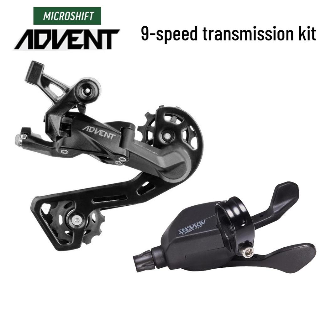Комплект заднего переключателя Microshift Advent 1x9 для MTB: Задний переключатель, Манетка, Кассета 42T