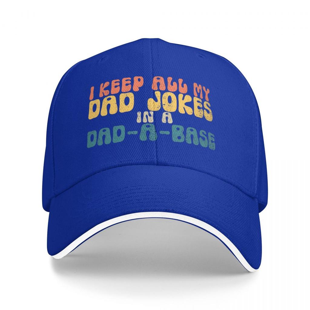 Baseball Caps I Keep All My Dad Jokes In A Dad-A-Base Funny Casquette FeUnisex Unisex Outdoor Summer Hats