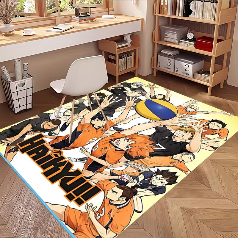 Haikyu Print Rug, Washable Floor Carpet, For Entryway Dorm Laundry Room Office Study, Home Decor Birthday Christmas Gift