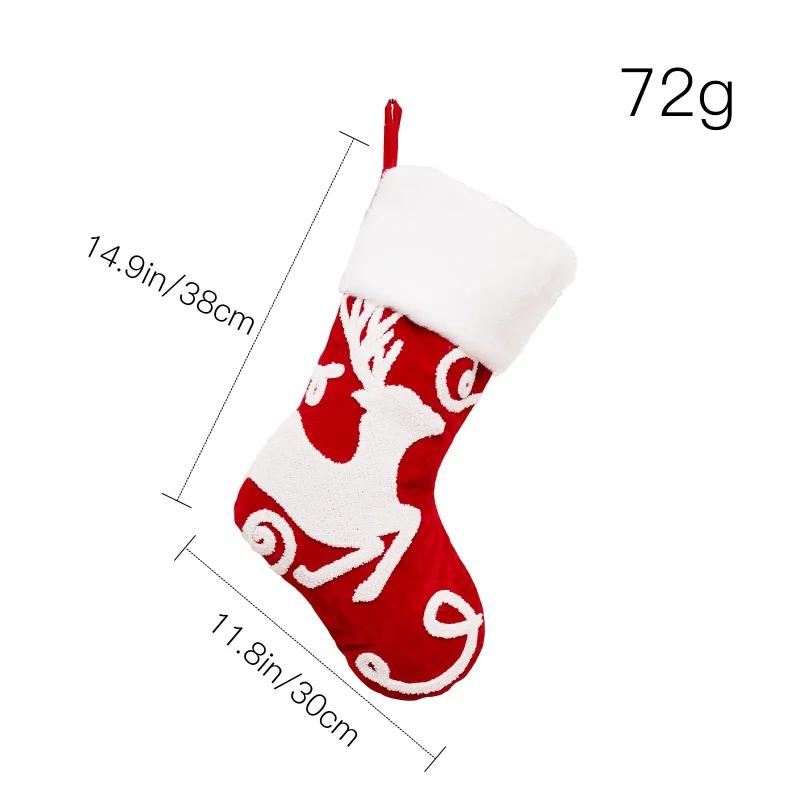 Christmas Stocking Sack Xmas Gift Candy Bag Christmas Decorations for Home Navidad Sock Christmas Tree Decor New Year 2024