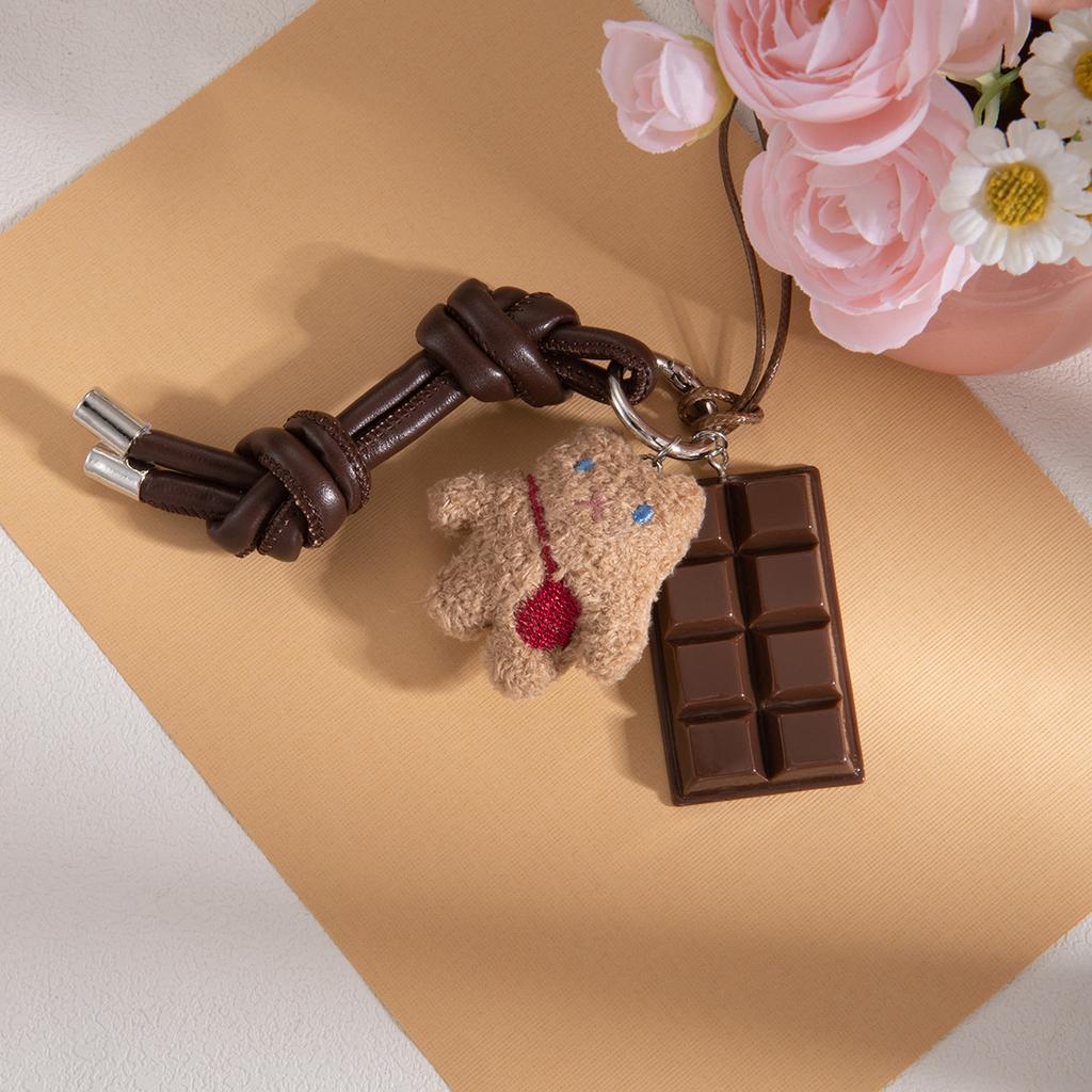 Осень и Зима Мультяшная Плюшевая Милая Кукла Шоколадное Ожерелье, Легкая Роскошь Высокое Чувство Мода Личность Характер Свитер Цепь