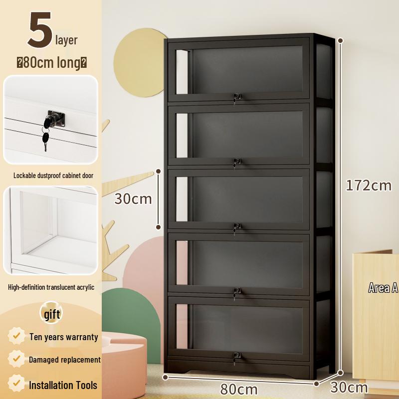 Акриловая стеклянная витрина с замком для игрушек и призов