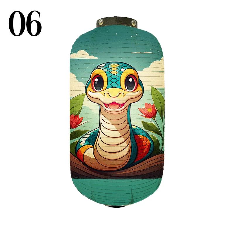 Japanese Creative Traditional Cloth Lantern Lucky Snake Baby Pattern Lantern Izakaya Sushi Restaurant Festival Decor Advertising