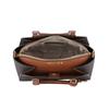 Michael Kors MK Daria Monogram Logo Pendant Vintage Leather Tote Shoulder Crossbody Bag Women bags Brown 35S1GDIC1B-BROWN