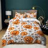 Halloween Queen Duvet Cover Luxury Ghost Festival Bedding Set Microfiber Gothic Pumpkin Skull Comforter Cover With Pillowcases