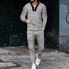 New Fashionable And Versatile Men'S Casual Suit Outdoor Sports And Fitness Cardigan Hooded Long Sleeved Pants Set