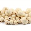 100PCS Round Thread Wooden Spacer Beads Eco-Friendly Natural Color Woods Bead Lead-Free Ball DIY Jewelry Crafts Accessories