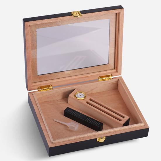 Портативный ящик для хьюмидора с прозрачным верхом, большой вместимостью, хорошая герметизация, хранение хьюмидора