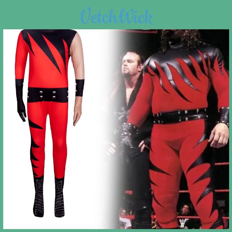 Костюм WWE Кейн Детский Косплей Комбинезон С Маской Для Вечеринки На Хэллоуин