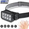Rechargeable LED Headlamp Body Motion Sensor Headlight Flashlight Head Light Waterproof Outdoor Fishing Hiking Cycling Flashlight Torch