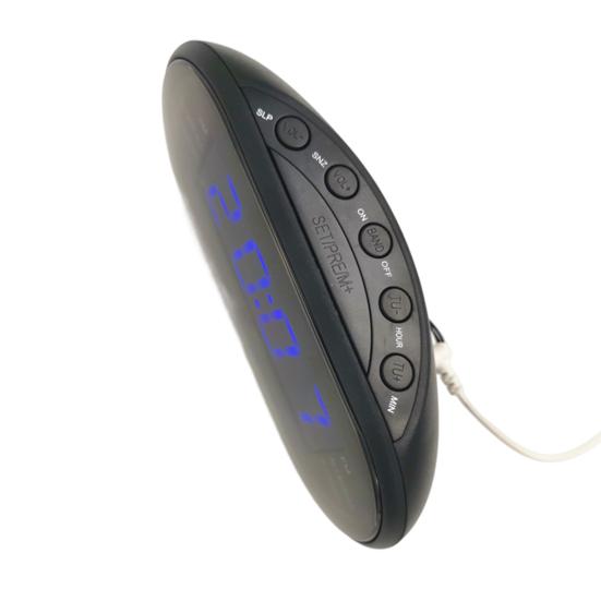 1 Set Electronic Alarm Clock Radio Snooze Function LED Digital Display Clock for Home Bedroom Office