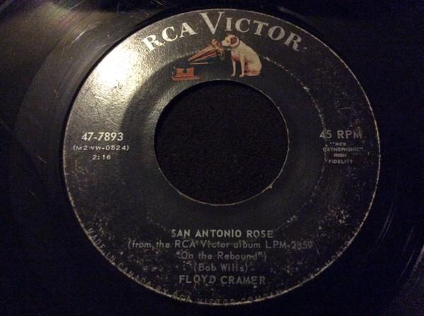 7-дюймовая пластинка FLOYD CRAMER - San Antonio Rose / I Can Just Imagi 477893 RCA Victor 1961 Канада Фолк Б/У