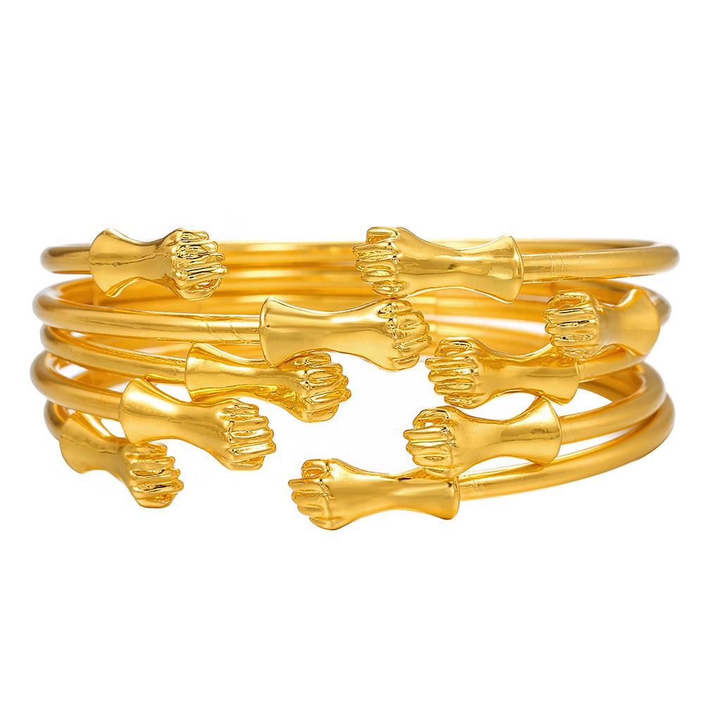 Винтажный хип-хоп индийский сферический браслет-манжета набор из 9 штабелируемых браслетов