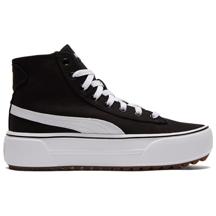 Puma Kaia Mid Cv Thick Sole High Top Sneakers Women Sneakers Black White 384409-02