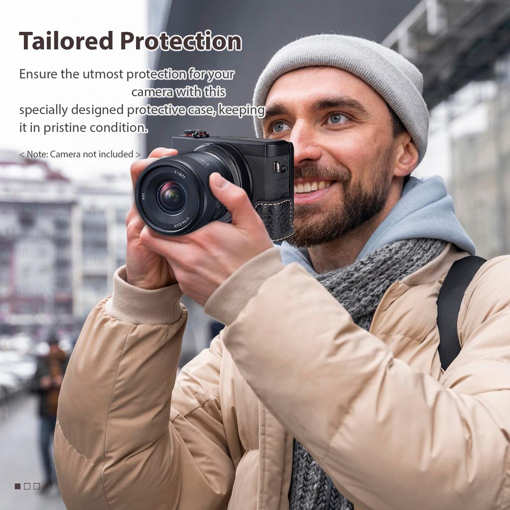 Digital Camera Protective Case PU Leather Camera Storage Bag with Removable Shoulder Strap Compatible with  G7X2  G7X3