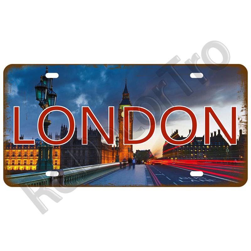 Знаменитый город TinPlate Plate Город-государство Tin Sign Plaque Достопримечательность Металлический знак Настенный декор Гараж Бар Паб Клуб Отель Кафе Кухня Дом