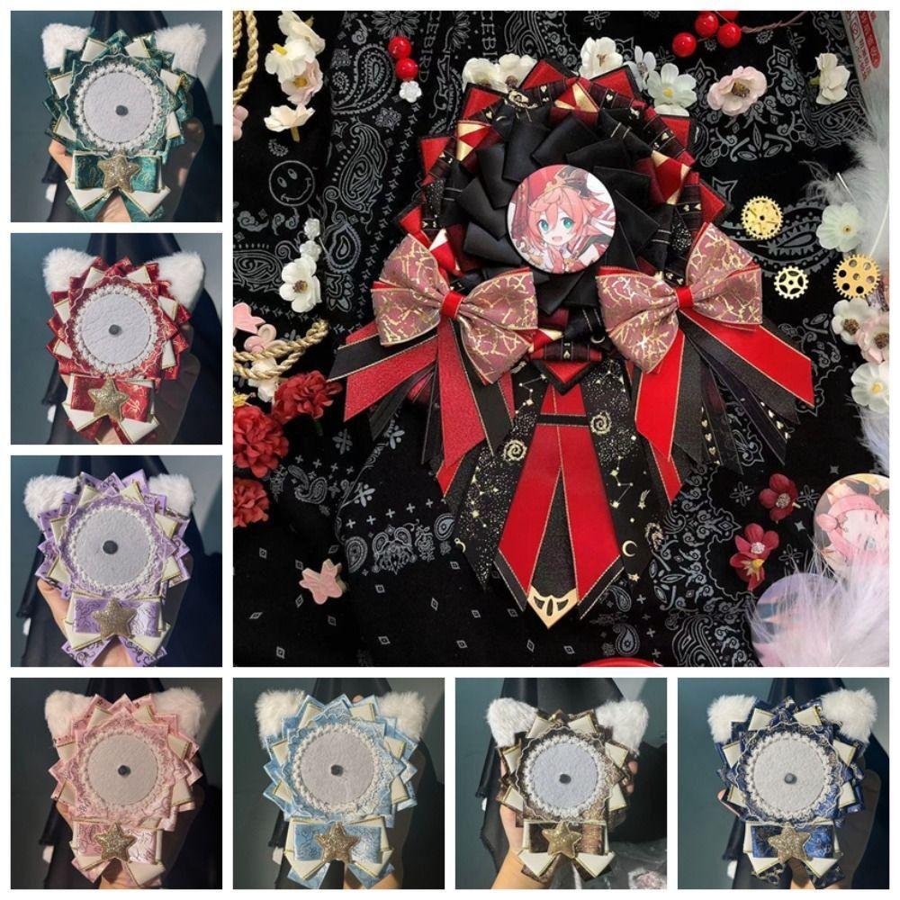 Kawaii Cute Badge Holder Lacework Badge Decoration Tray JK Anime Pins Display Base Fans Chasing
