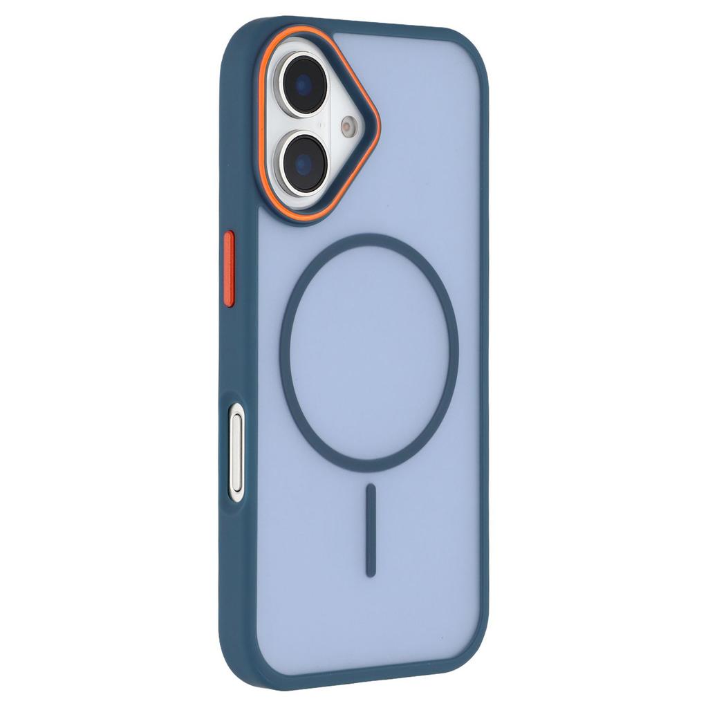 Для iPhone 16 Магнитный чехол Кожа на ощупь ТПУ+ПК Задняя крышка телефона