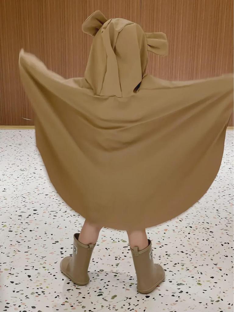 Детский плащ-накидка с капюшоном и рисунком медведя из мультфильма для детей детского сада и учащихся начальной школы