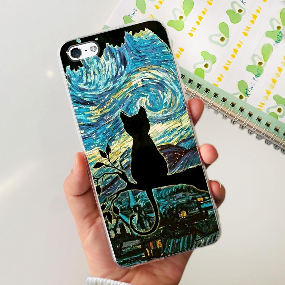 For iPhone 5 5S Case Fashion Astronaut Art Painted Shockproof Soft Cover For iPhone SE 2016 2020 SE2 TPU Funda on iPhone5 Bumper