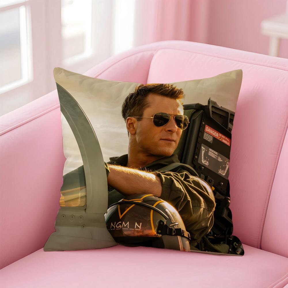 Fashion TTop Gun Mavericks Cushion Cover Pillow Case Soft Friendly Fabric Concealed Zipper