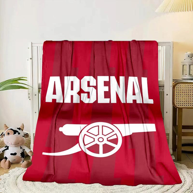 Arsenal Football Club Crest Portable Blanket/Soft Blanket Bedding Blanket Suitable for Travel Camping Living Rooms Offices Sofas Fan Gifts