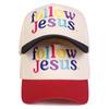 Унисекс Бейсболки с вышивкой букв 'Follow Jesus' Весна и Осень Наружные Регулируемые Повседневные Кепки Шляпа от солнца Спортивная Кепка