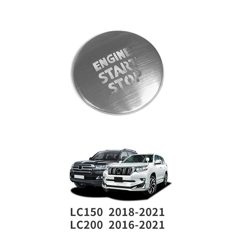 Stainless Steel Engine Start Stop Button Patch Fit For Toyota Land Cruiser 200 LC200 FJ200 2008- Interior Accessories