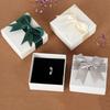 White Keychain Brooch Storage Package Bow Knot Jewelry Packing Box New Rings Necklaces Boxes