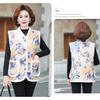 Autumn Winter Women's Flocking Vest Thick Warm Printed Fleece Cardigan Vest Outwear
