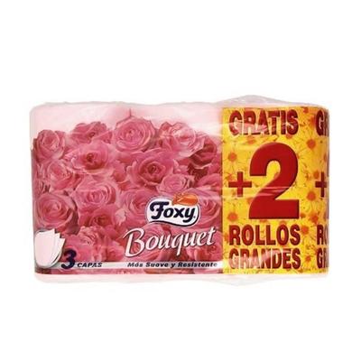 FOXY - Foxy Bouquet Цветная туалетная бумага 3 слоя 4 + 2 рулона