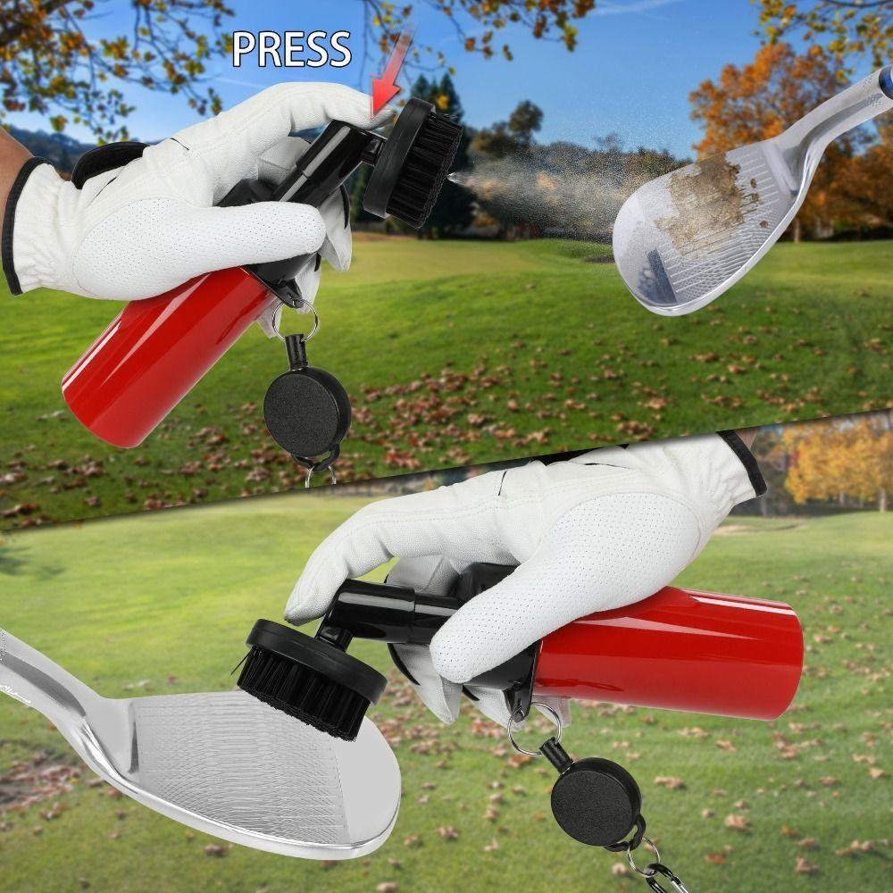 Press Type Golf Club Groove Water Brush Nozzle Design Golf Squeeze Bottle  Wide Application