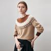 Женский утепленный кашемировый свитер в стиле Fair Isle от Kemengboka
