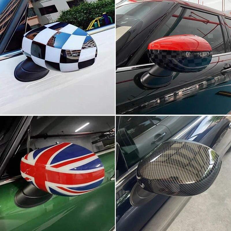 For Mini One Cooper S JCW Countryman F60 F54 F55 F56 F57 The Black Flag Shell Car Door Rear View Mirror Covers Accessories