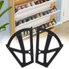 Home Plastic Hollowed Two Layers Shoe Cabinet Shelf Rack Holder Hinges Accessory